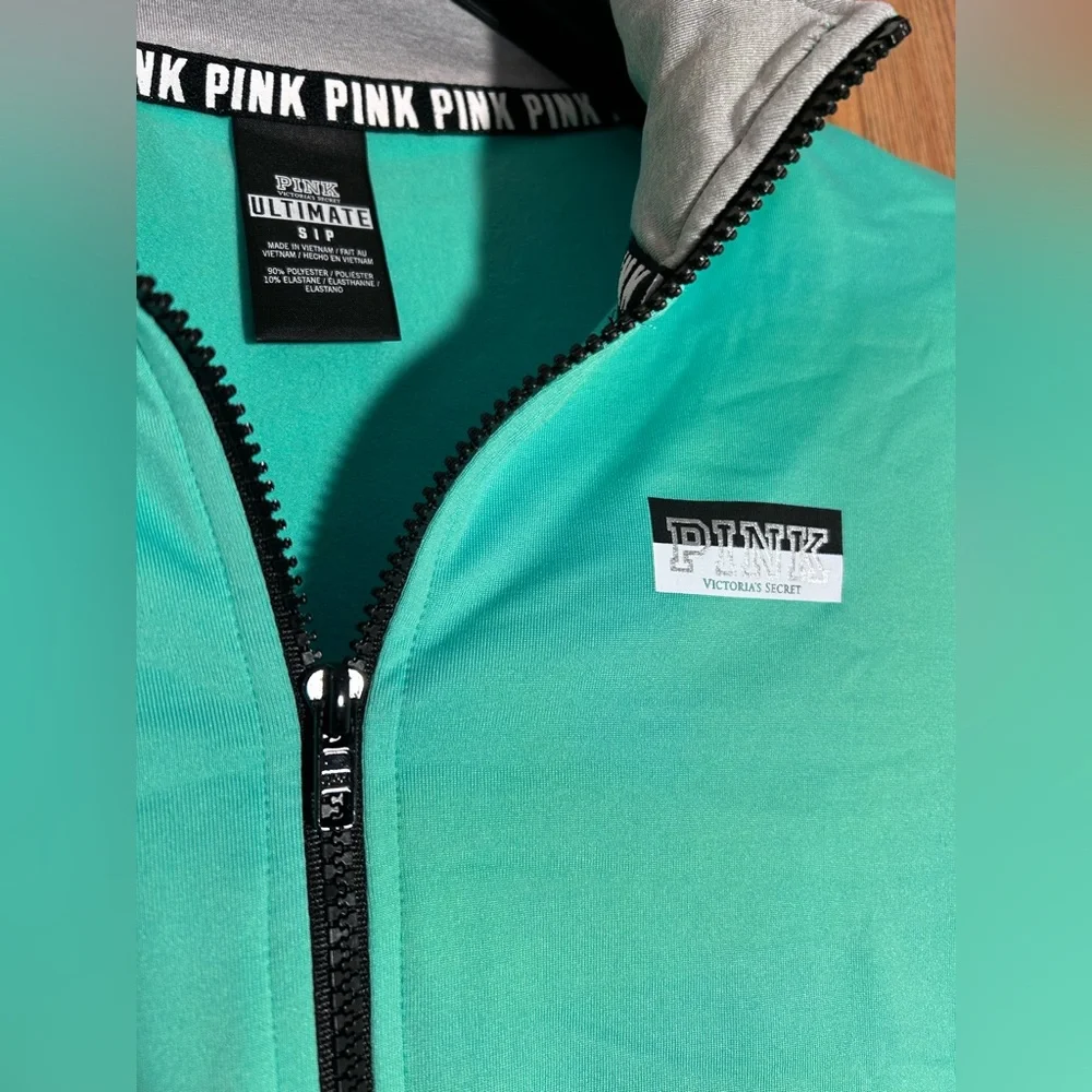 PINK Victorias Secret Ultimate 1/2 Zip Athletic Sweatshirt - Picture 2 of 5